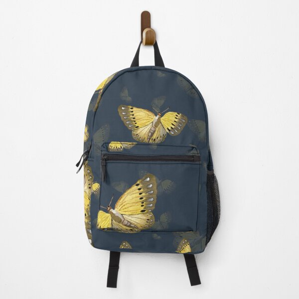 Item preview, Butterfly yellow cute a hand pattern watercolor blue designed and sold by Yana Mustafina | Boho Soulful Designs.