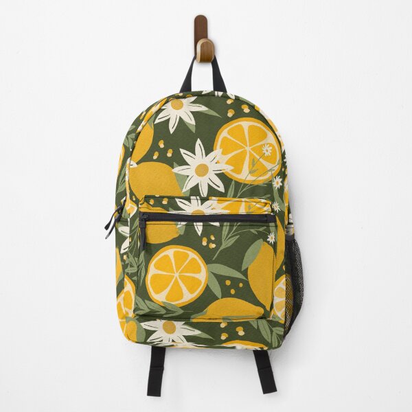 Item preview, Floral citrus pattern green designed and sold by Lenecreates.