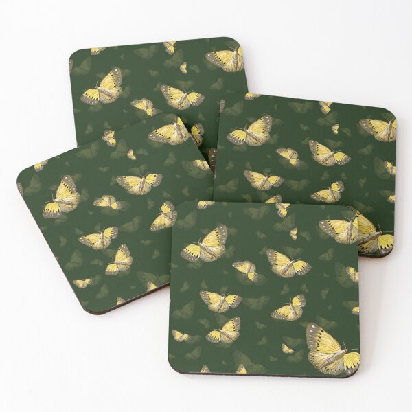Artikelvorschau, Butterfly yellow cute a hand pattern watercolor green entworfen und verkauft von Yana Mustafina | Boho Soulful Designs.