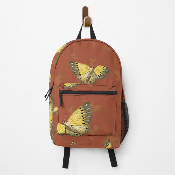Item preview, Butterfly yellow cute a hand pattern watercolor black brown designed and sold by Yana Mustafina | Boho Soulful Designs.