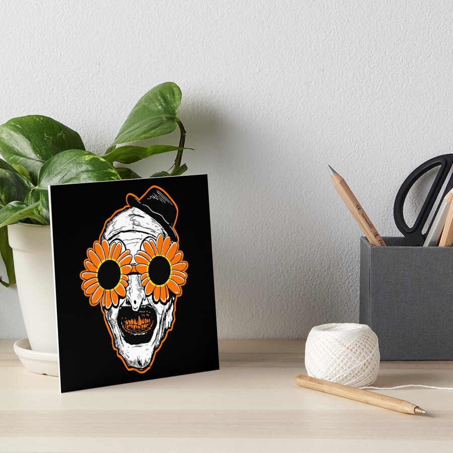 Sunflower Sunglasses Horror Clown Movie Art Terrifier 2 Art Board Print For Sale By Betterdaze