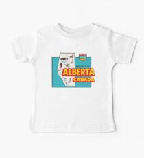 Alberta Map Vintage Travel Decal Baby Tee
