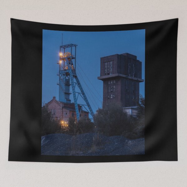 Item preview, Szombierki mine / Hohenzollerngrube at night designed and sold by kohlenjunge.