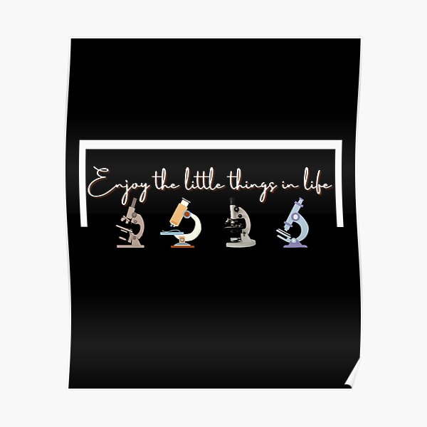 "Funny microscope, microbiologists biology nerd science lab" Poster for