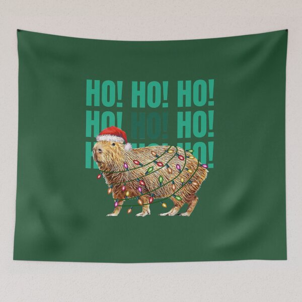 Item preview, Capybara HO HO HO!  and christmas lights, Capybara Pets, Cute capybara, Christmas sweater designed and sold by Collagedream.
