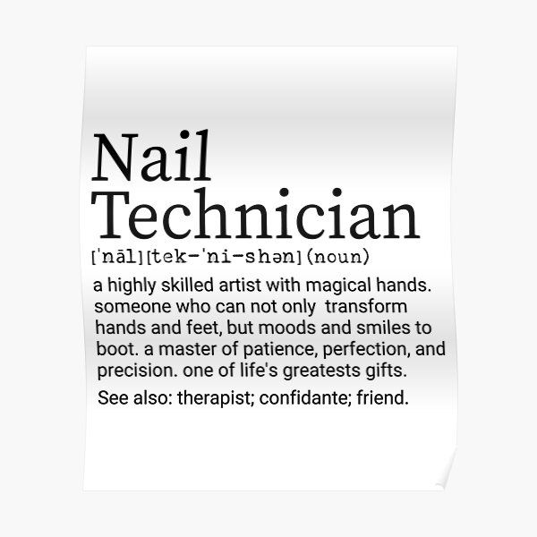 "Nail Tech Definition, Nail Technician Gift, Nail Tech Appreciation