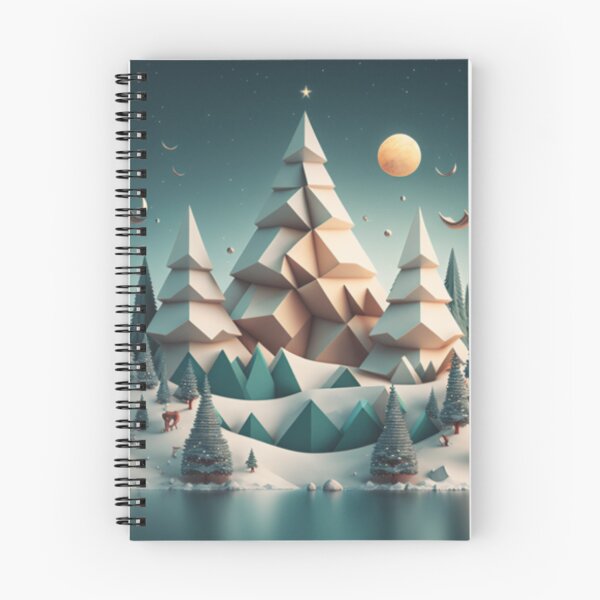 Item preview, Christmas Snow Hills Paper art Polyscape  designed and sold by Gamicnum.