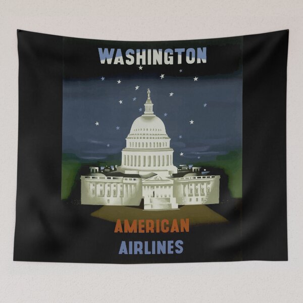 Item preview, Washington - American Airlines - Vintage Travel designed and sold by Culturio.