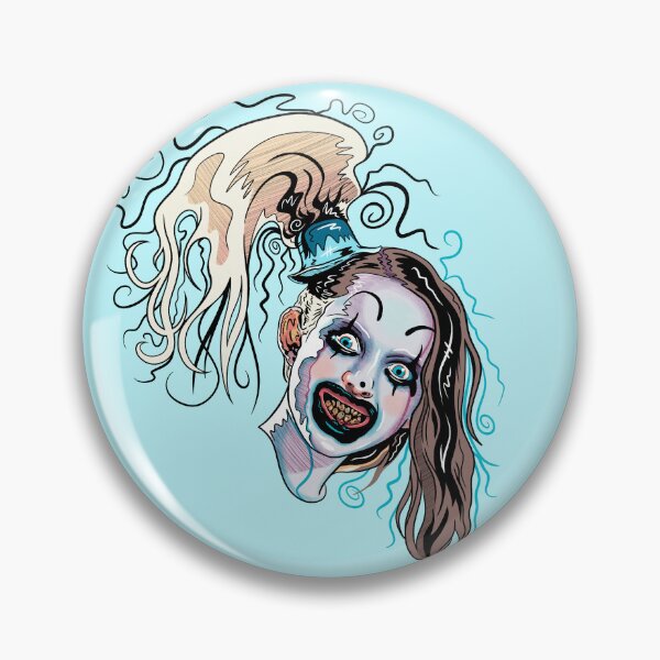 Item preview, Little Pale Girl Spooky Clown Horror Movie Art Terrifier 2  designed and sold by BetterDaze.