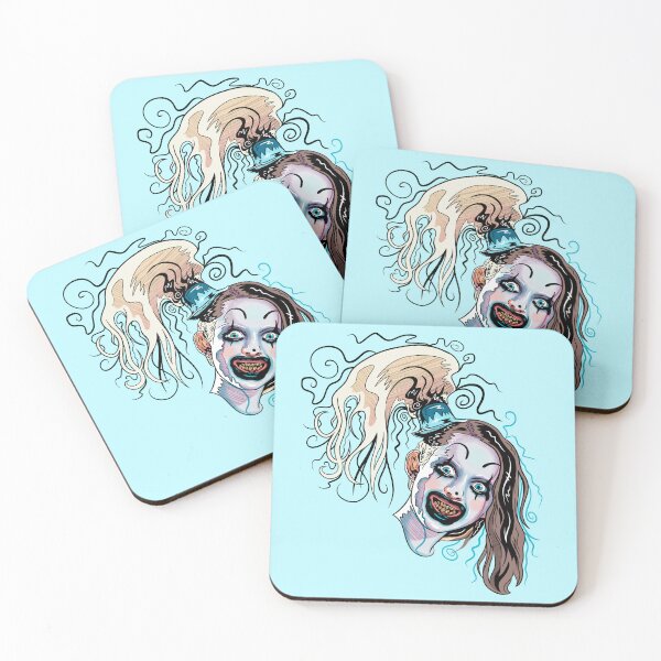 Item preview, Little Pale Girl Spooky Clown Horror Movie Art Terrifier 2  designed and sold by BetterDaze.