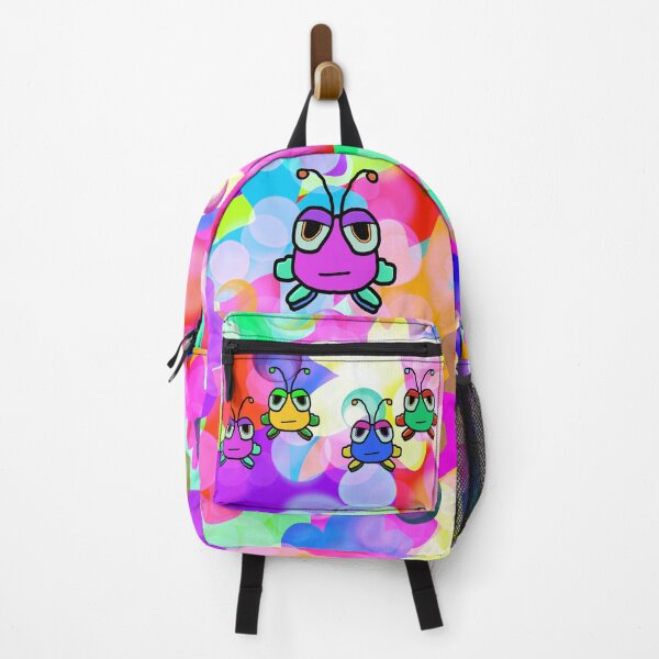 Item preview, Rainbow Fleas Backpack Template designed and sold by thecrsnag.