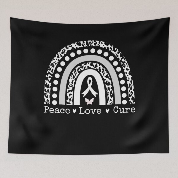 Item preview, Peace Love Cure Lung Cancer Awareness Rainbow Leopard designed and sold by cssdru.