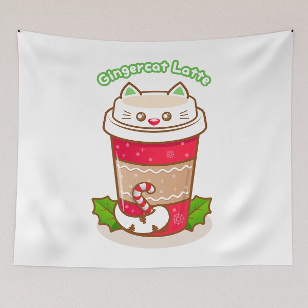 Item preview, Cat Gingerbread latte, ginger cat latte designed and sold by Pau Baz.