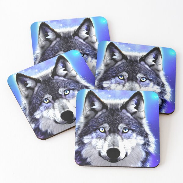 Item preview, Blue Moon Wolf Artwork designed and sold by The Love Quill.