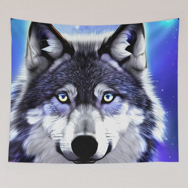 Item preview, Blue Moon Wolf Artwork designed and sold by The Love Quill.