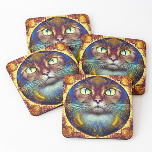Item preview, Gato triste en grunge, gato pintado, arte de abstracción único designed and sold by ValleyDream.