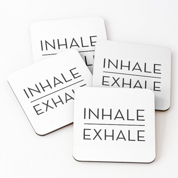 Item preview, Inhale Exhale Inspirational Yoga Quote designed and sold by blueskywhimsy.