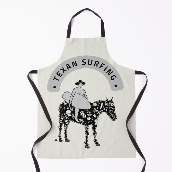 Item preview, Texan Surfing Cowboy with Black Horse designed and sold by wavveandsalt.