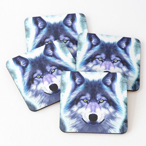 Item preview, Blue Moon Wolf Artwork designed and sold by The Love Quill.