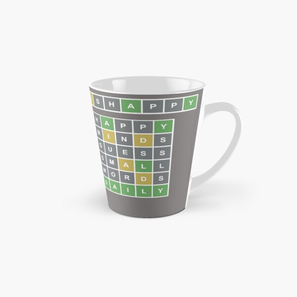 Happy Minds Guess Small Words Daily Wordle Game Tall Mug