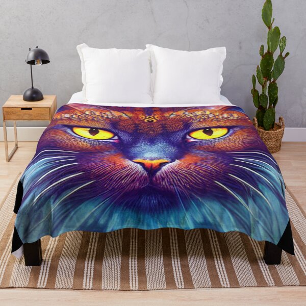 Item preview, Gato triste en grunge, gato pintado, arte de abstracción único designed and sold by ValleyDream.