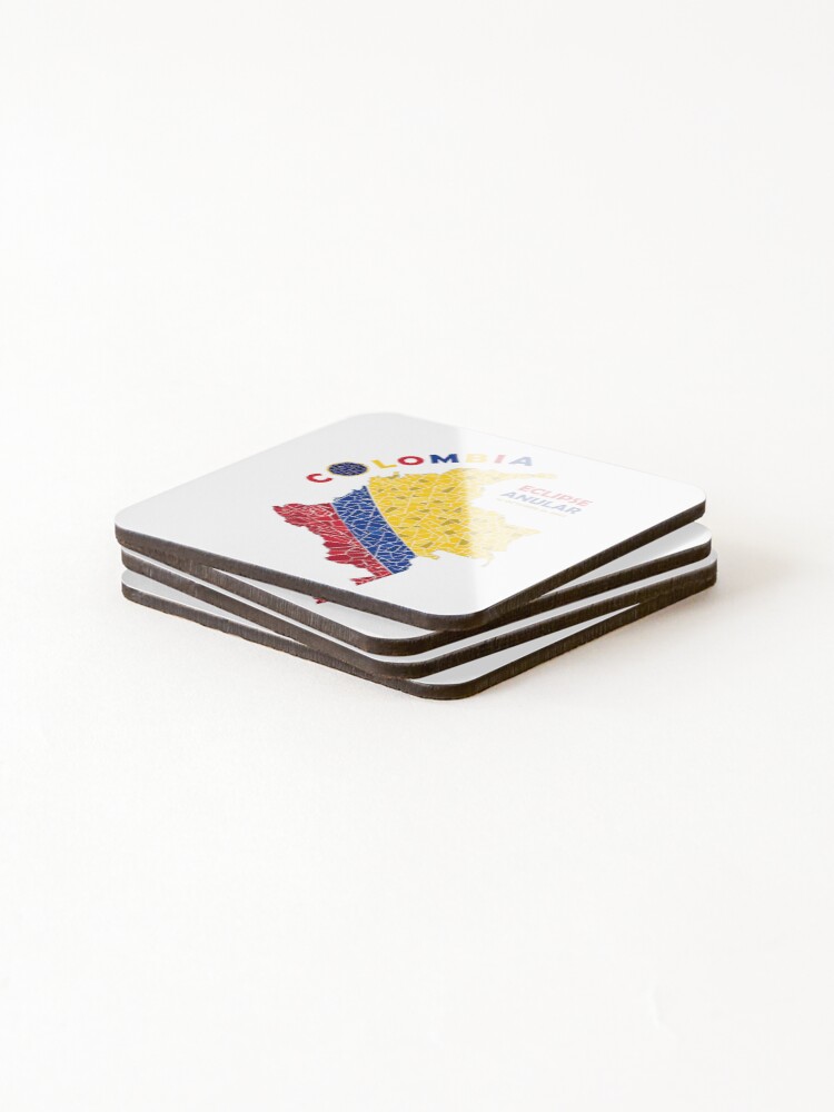 Thumbnail 4 of 5, Coasters (Set of 4), Colombia Annular Eclipse 2023 designed and sold by Eclipse2024.