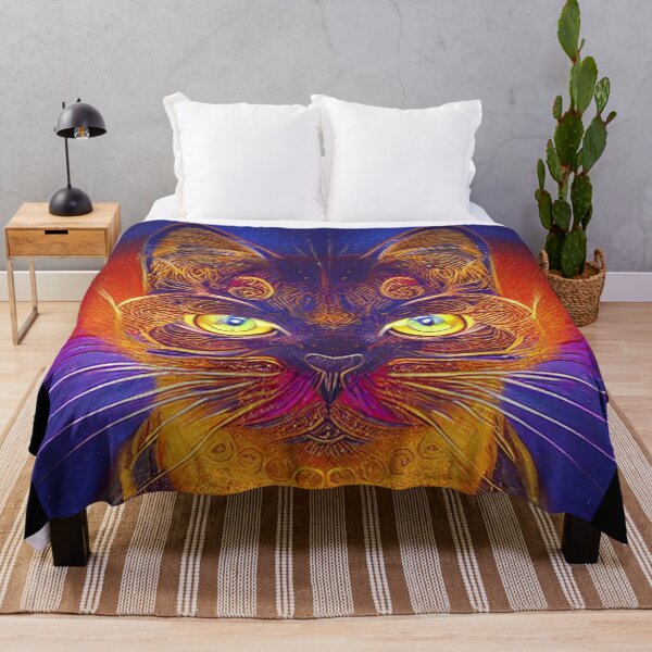 Item preview, Gato triste en grunge, gato pintado, arte de abstracción único designed and sold by ValleyDream.