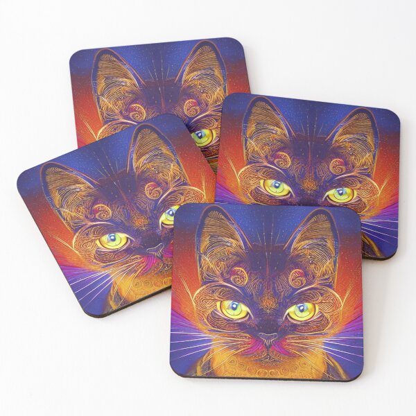 Item preview, Gato triste en grunge, gato pintado, arte de abstracción único designed and sold by ValleyDream.