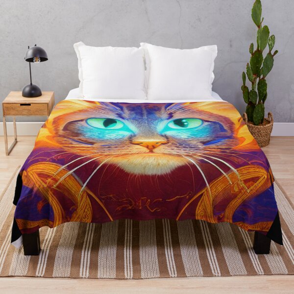 Item preview, Gato triste en grunge, gato pintado, arte de abstracción único designed and sold by ValleyDream.