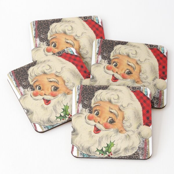Item preview, Retro Vintage Pink Santa Clause designed and sold by Mseabro.