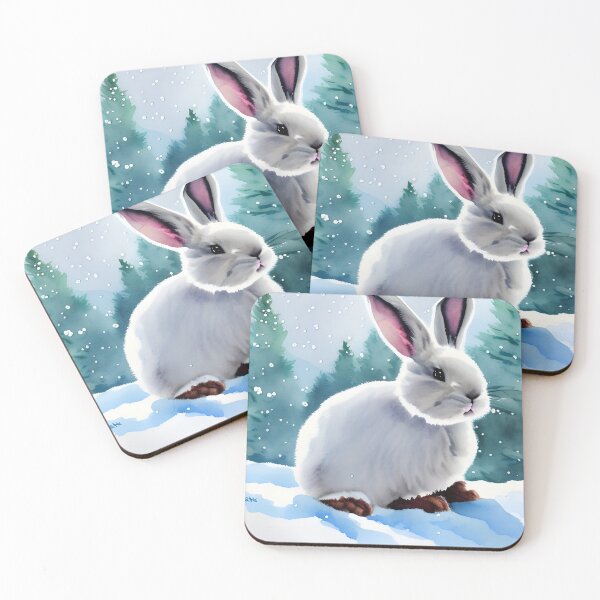 Item preview, Rabbits in the snow designed and sold by FineArtworld7.