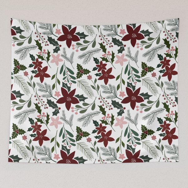 Item preview, holly jolly florals designed and sold by CdLdesignco.
