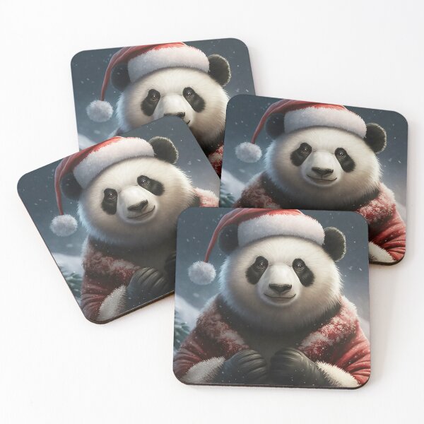Item preview, Christmas Panda with a Santa Hat designed and sold by MythicPrompts.