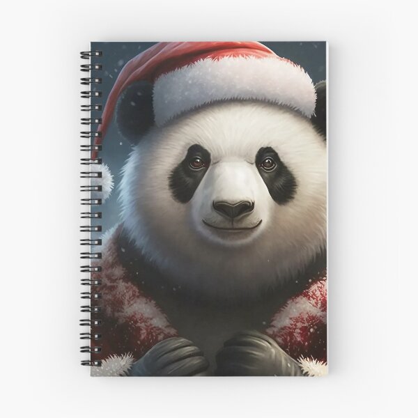 Item preview, Christmas Panda with a Santa Hat designed and sold by MythicPrompts.