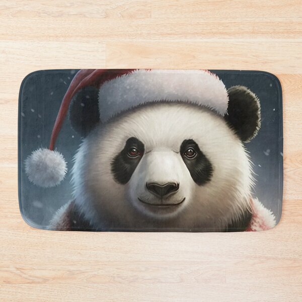 Item preview, Christmas Panda with a Santa Hat designed and sold by MythicPrompts.