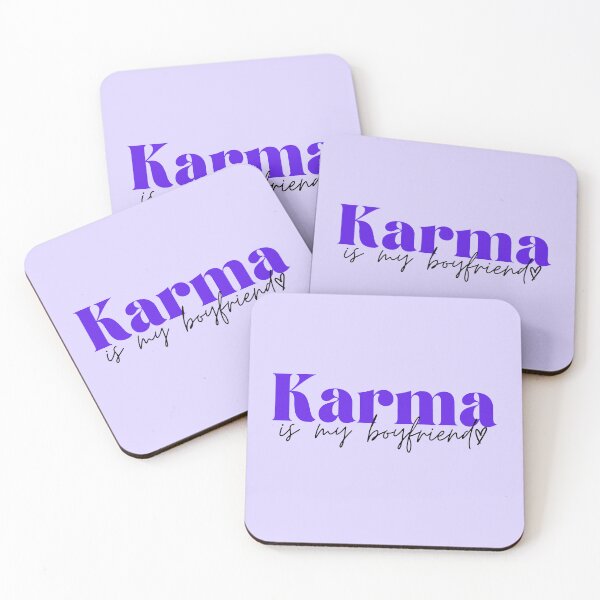 Item preview, Karma is my Boyfriend (Purple) designed and sold by SwiftieStickers.