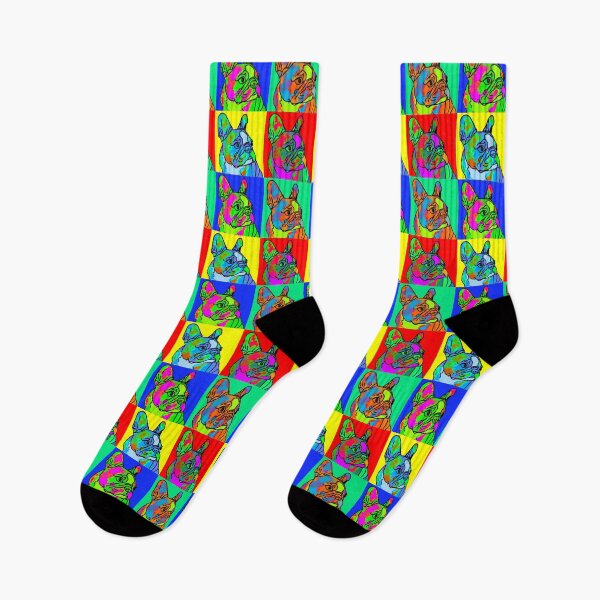 Item preview, Adorable Cool French Bulldog Art – Funky Frenchie Dogs Warhol style designed and sold by Vividality.
