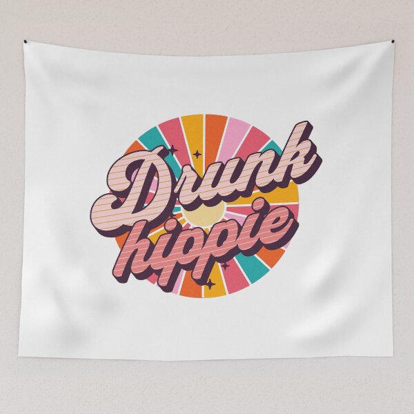 Item preview, Drunk Hippie - Drinking Humor Christmas Gift For Hippies designed and sold by AlanPhotoArt.