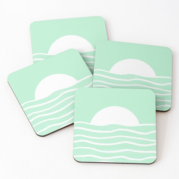 Item preview, Copy of Moon setting on waves -mint designed and sold by PrettywithColor.