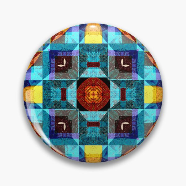 Item preview,  POWERFUL LUMINOUS RADIAL COSMIC LABYRINTH PATCHWORK -  SPIRITUAL AWAKENING CUBIC GEOMETRIC ART PATTERN IN DEEP* designed and sold by Ralek.