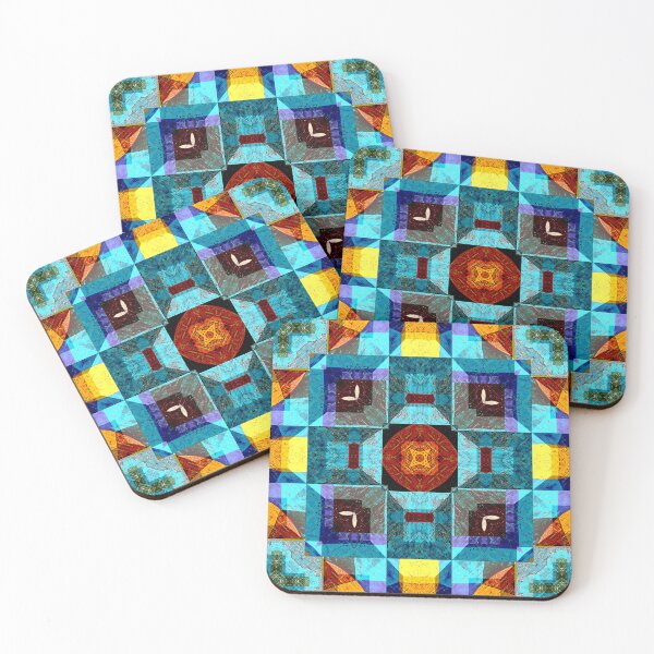 Item preview,  POWERFUL LUMINOUS RADIAL COSMIC LABYRINTH PATCHWORK -  SPIRITUAL AWAKENING CUBIC GEOMETRIC ART PATTERN IN DEEP* designed and sold by Ralek.
