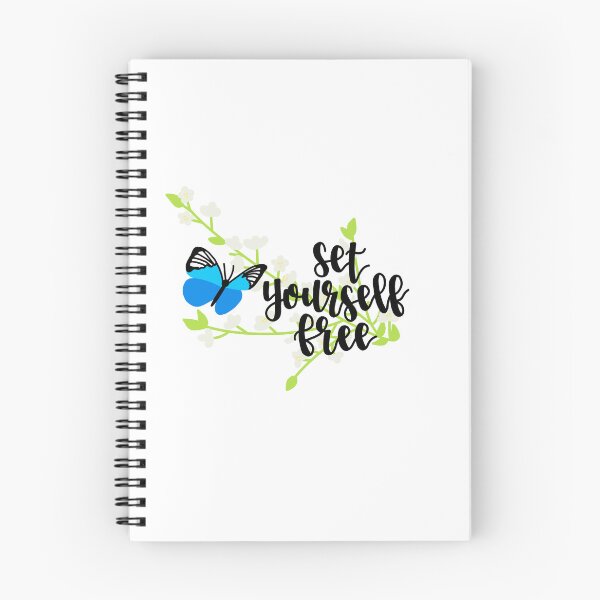Item preview, Set Yourself Free Butterfly Mental Health Calligraphy Quote designed and sold by tbcalligraphy.