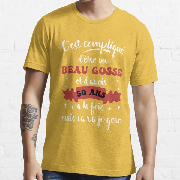 Homme 48 Ans Toujours Beau Gosse Cadeau Homme Original Drole Essential  T-Shirt for Sale by jamai27