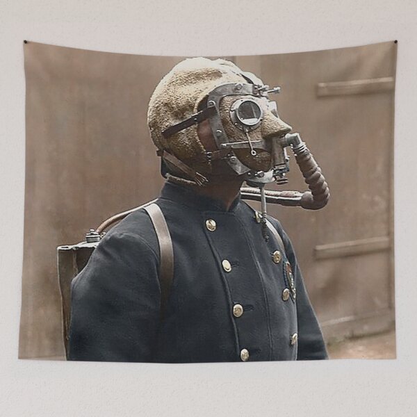 Item preview, 1908 Firefighter with oxygen mask,  Historical Firefighter gear, Steampunk firefighter designed and sold by Nostrathomas66.