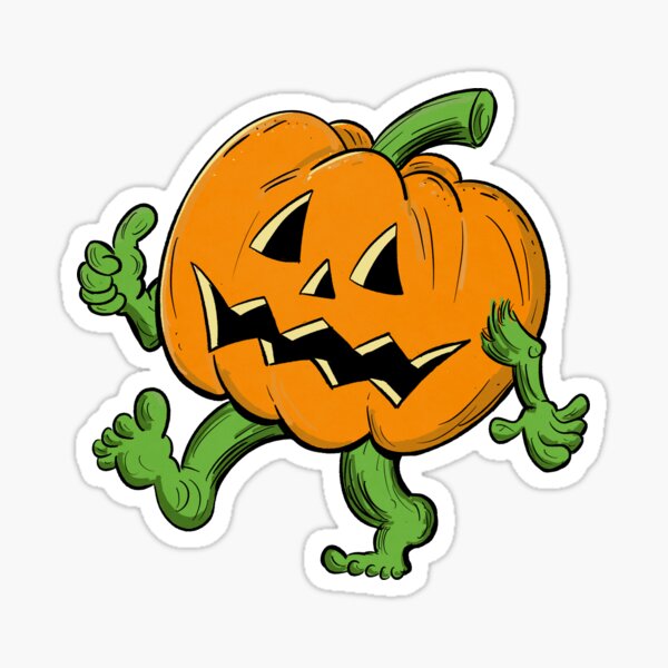 Retro Halloween Jack O Lantern  Sticker