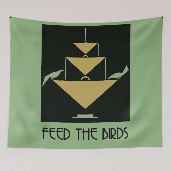 Item preview, Feed the birds green and amber designed and sold by aapshop.