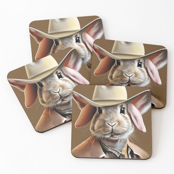 Item preview, Conejo divertido con un sombrero de vaquero designed and sold by The Love Quill.
