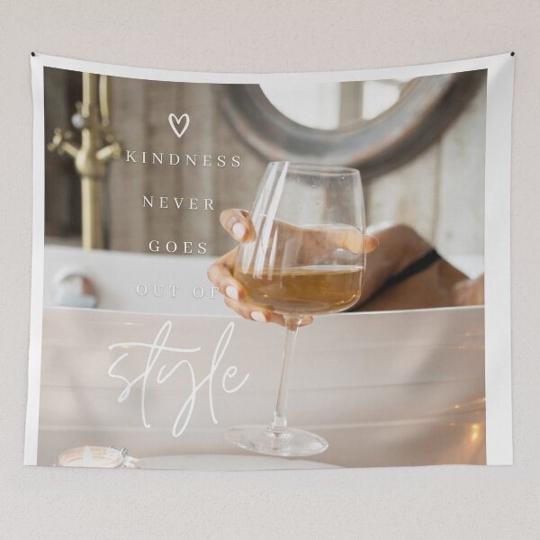 Item preview, Kindness Never Goes Out of Style - Wine Print designed and sold by Femme Pastel Collective.