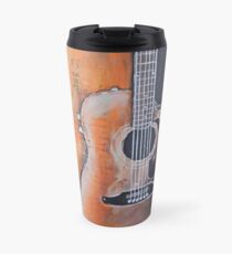 Taza de viaje El arte de la música, guitarra acústica