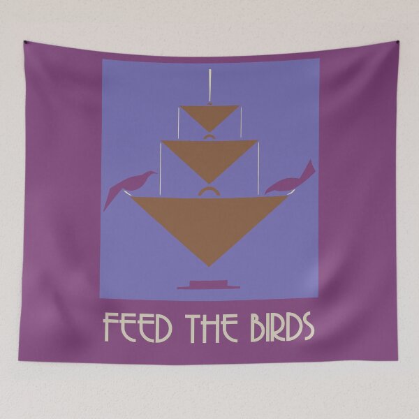 Item preview, Feed the birds blue and orchid designed and sold by aapshop.